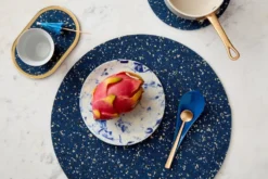 Slash Objects Round Recycled Rubber Placemat - Royal