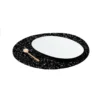Slash Objects Kitchen + Dining Round Recycled Rubber Placemat - Speckled Black
