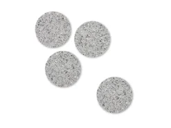 Slash Objects Round Recycled Rubber Coaster Set - Gris