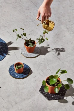 Slash Objects Kitchen + Dining Recycled Brass + Rubber Trivet - Royal