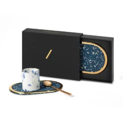 Slash Objects Ring Recycled Rubber Coaster Set - Royal