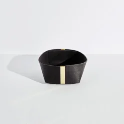 Slash Objects Recycled Rubber + Brass Basket Set - Black