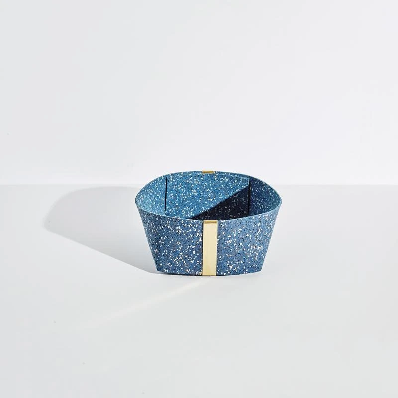 Slash Objects Recycled Rubber + Brass Basket Set - Royal Home Goods 8 Slash Objects Recycled Rubber + Brass Basket Set - Royal Home Goods