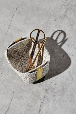 Slash Objects Best Sellers Recycled Rubber + Brass Basket Set - Sand 21 Slash Objects Best Sellers Recycled Rubber + Brass Basket Set - Sand