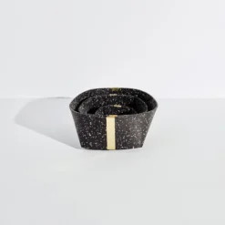Slash Objects Recycled Rubber + Brass Basket Set - Speckled Black Home Goods 23 Slash Objects Recycled Rubber + Brass Basket Set - Speckled Black Home Goods