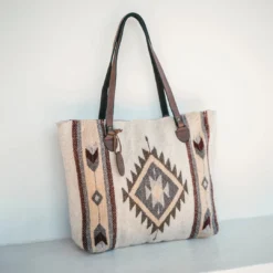 MZ Fair Trade Snowflake Wool Tote Bag