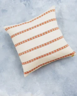 Soil To Studio Home Goods Asima Throw Pillow Cover - Orange + Cream 10 Soil To Studio Home Goods Asima Throw Pillow Cover - Orange + Cream