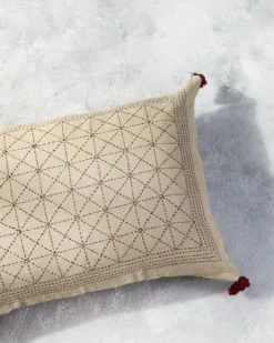 Soil To Studio Avani Linen Lumbar Pillow Cover - Cream Home Goods