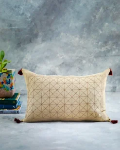 Soil To Studio Avani Linen Lumbar Pillow Cover - Cream Home Goods