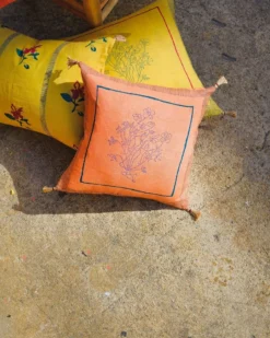 Soil To Studio Chhavi Linen Throw Pillow Cover - Orange Best Sellers