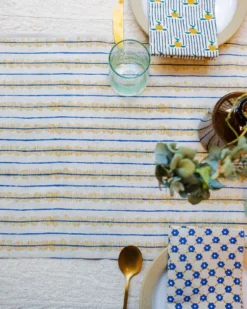 Soil To Studio Kitchen + Dining Sanya Linen Table Runner