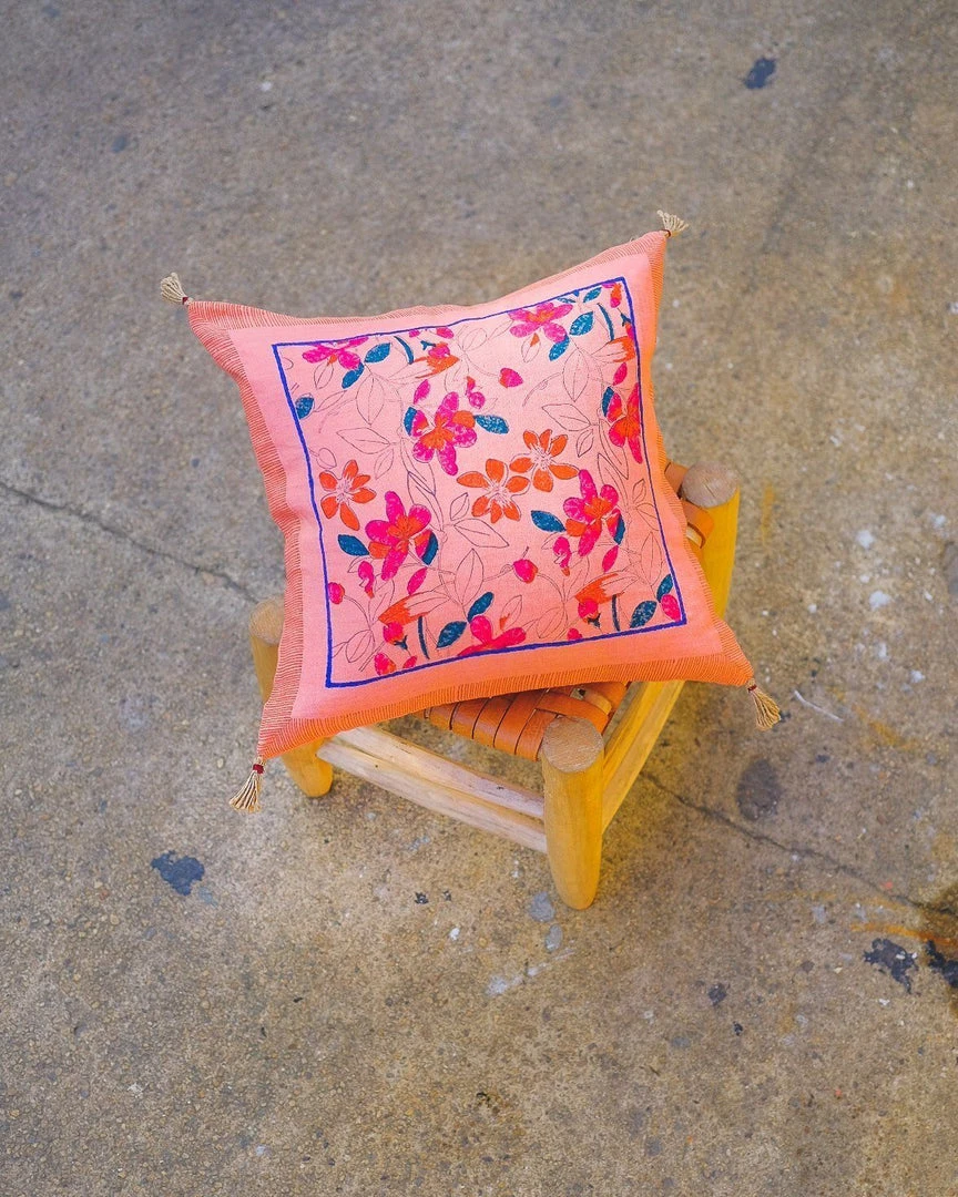 Soil To Studio Teejan Linen Throw Pillow Cover - Bright Pink 8 Soil To Studio Teejan Linen Throw Pillow Cover - Bright Pink