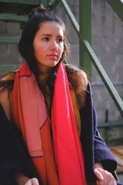 Soil To Studio Accessories Vandana Color Blocked Merino Scarf