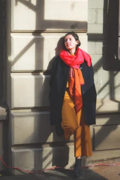 Soil To Studio Accessories Vandana Color Blocked Merino Scarf