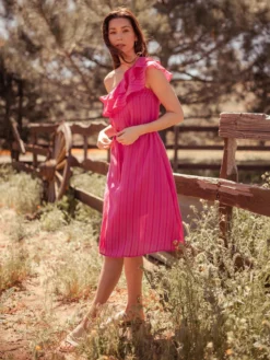 Valani Sokha Banana Midi Dress - Lilac Rose Special Occasion