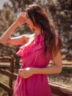 Valani Sokha Banana Midi Dress - Lilac Rose Special Occasion