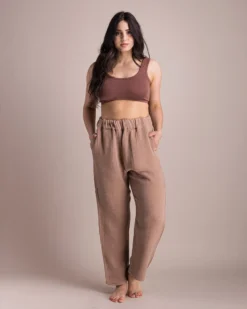 Soluna Collective Chestnut Relaxed Pants Clothing