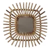Casa Amarosa Home Goods Square Spike Rattan Mirror
