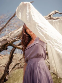 Valani Srey Banana Midi Skirt - Purple Sage Clothing