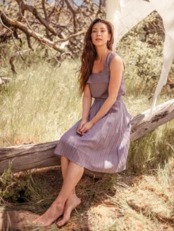 Valani Srey Banana Midi Skirt - Purple Sage Clothing