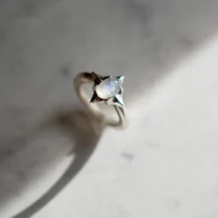 Iron Oxide Stardust Moonstone Ring