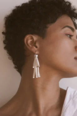 Stella Fluorescent Pod And Strand Earrings