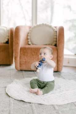 Creative Women New Arrivals Stone Washed Linen Quilted Playmat