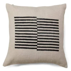 Casa Amarosa Stripe Throw Pillow Cover - Black