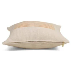 Casa Amarosa Stripe Throw Pillow Cover - Gold Earth