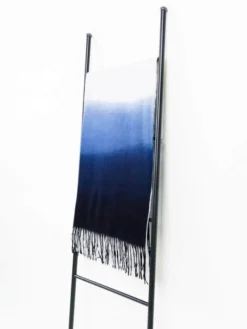 Studio Variously Azure Cashmere Throw Blanket