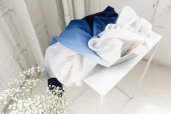 Studio Variously Azure Cashmere Throw Blanket