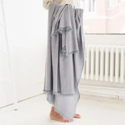 Studio Variously Boro Merino Wool Throw Blanket