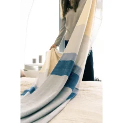 Studio Variously Ceru Merino Wool Throw Blanket