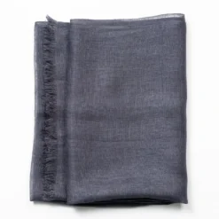 Studio Variously Charcoal Linen Scarf  Accessories