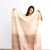 Studio Variously Chestnut Merino Wool Throw Blanket Home Goods
