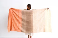 Studio Variously Chestnut Merino Wool Throw Blanket Home Goods