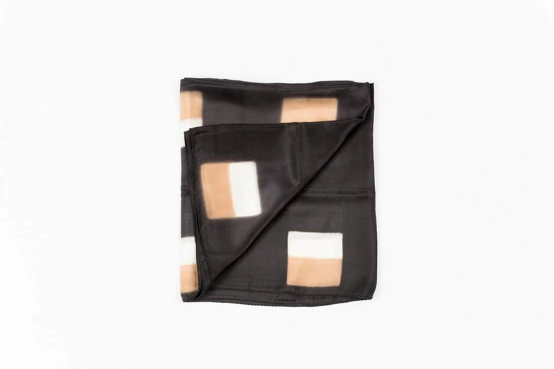 Studio Variously Handcrafted Choko Kasmi Silk Scarf 6 Studio Variously Handcrafted Choko Kasmi Silk Scarf