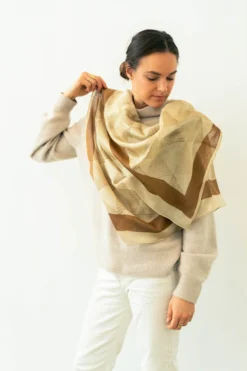 Studio Variously Dune Silk Scarf Accessories
