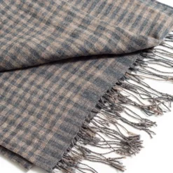 Studio Variously Fawn Checks Merino Scarf 