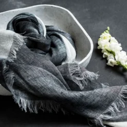 Studio Variously Granite Linen Scarf