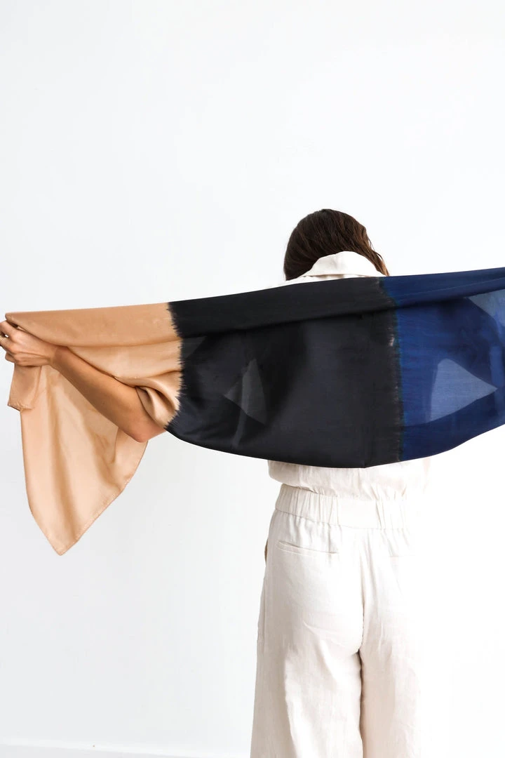 Studio Variously Handcrafted Kasmi Silk Scarf 3 Studio Variously Handcrafted Kasmi Silk Scarf