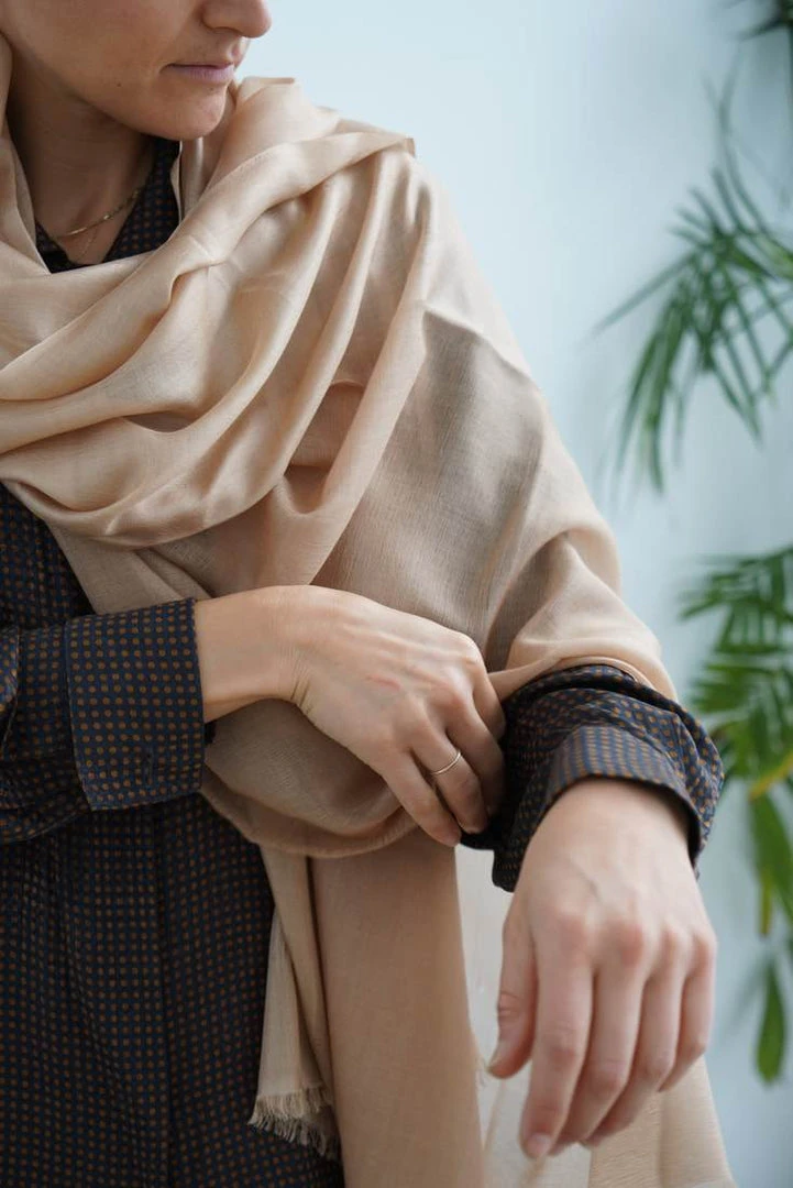 Studio Variously Lunar Silk And Cashmere Scarf Handcrafted 3 Studio Variously Lunar Silk And Cashmere Scarf Handcrafted