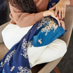 Studio Variously Oraa Indigo Silk Scarf