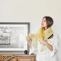 Studio Variously Primrose Turmeric Silk Scarf