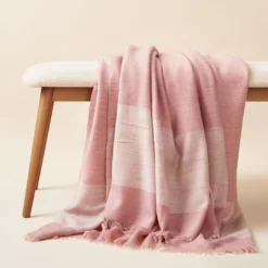 Studio Variously Rosa Merino Throw Blanket