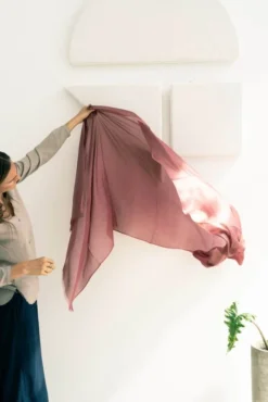 Studio Variously Rosa Silk And Cashmere Scarf Handcrafted 11 Studio Variously Rosa Silk And Cashmere Scarf Handcrafted