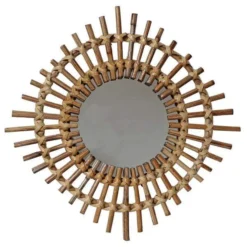Casa Amarosa Sun Spike Rattan Mirror