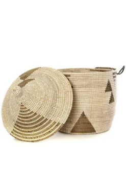 Swahili African Modern Best Sellers Black And White Hamper Basket