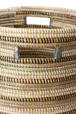 Swahili African Modern Home Goods Black, White And Silver Stripe Peace Corps Hamper 7 Swahili African Modern Home Goods Black, White And Silver Stripe Peace Corps Hamper