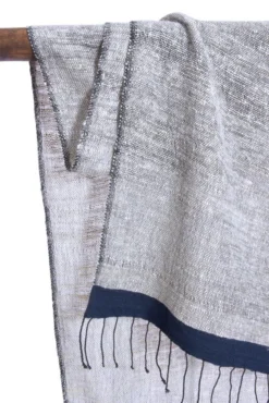 Swahili African Modern Ethiopian Stella Shawl - Blue Accessories